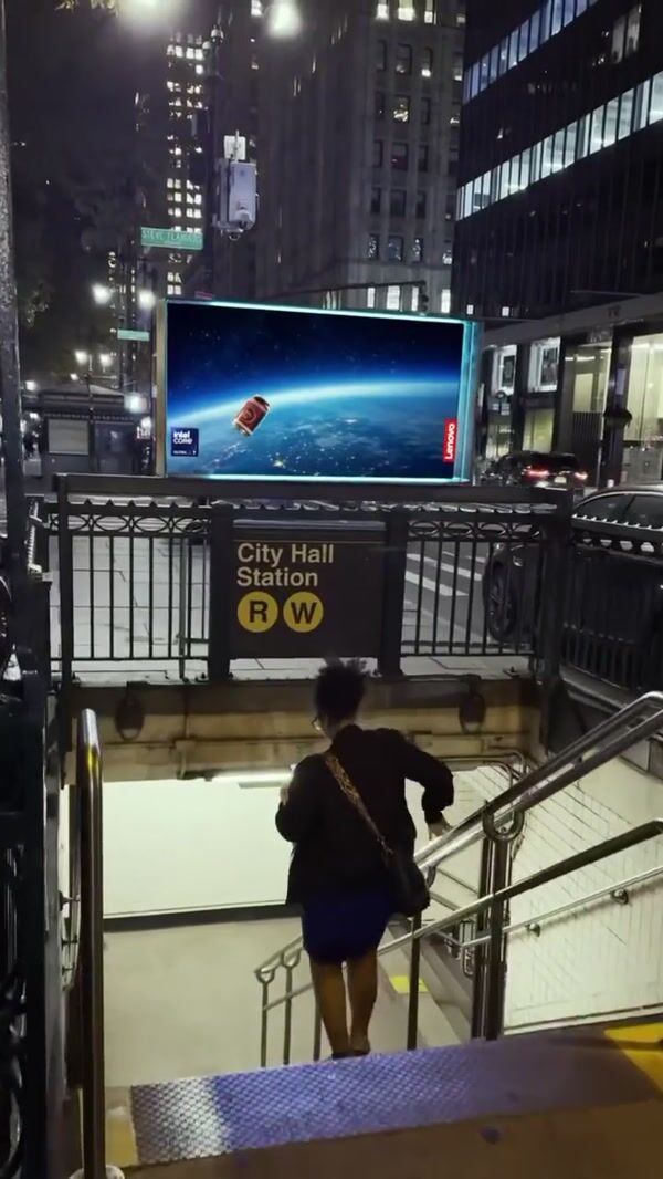 Lenovo Astronaut and Soda Can Emerge From Screen