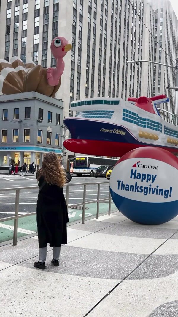 Carnival Cruise Inflatable Ship Cruising on Street