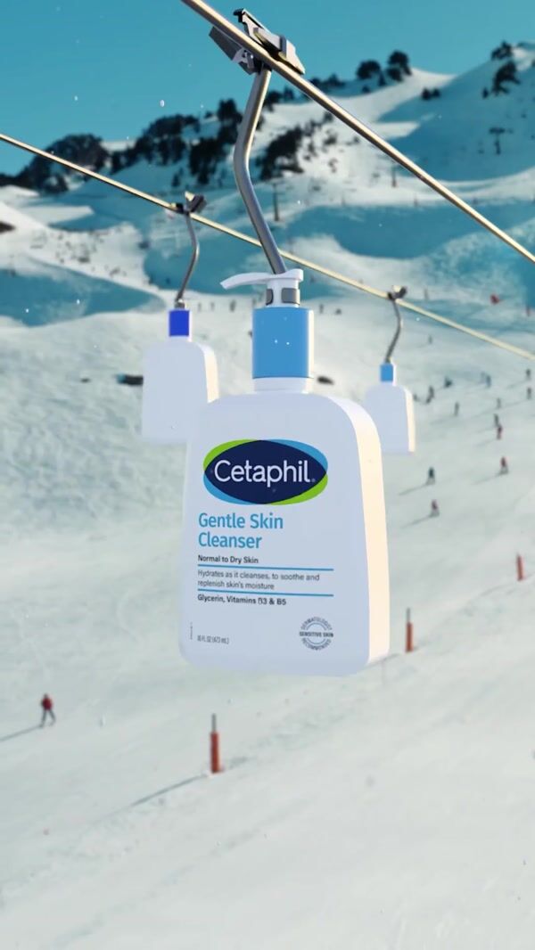 Cetaphil Giant Bottles Glide Along Cable Wires