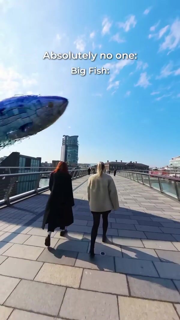 Visit Belfast Fish Sculpture Leaps Over Bridge