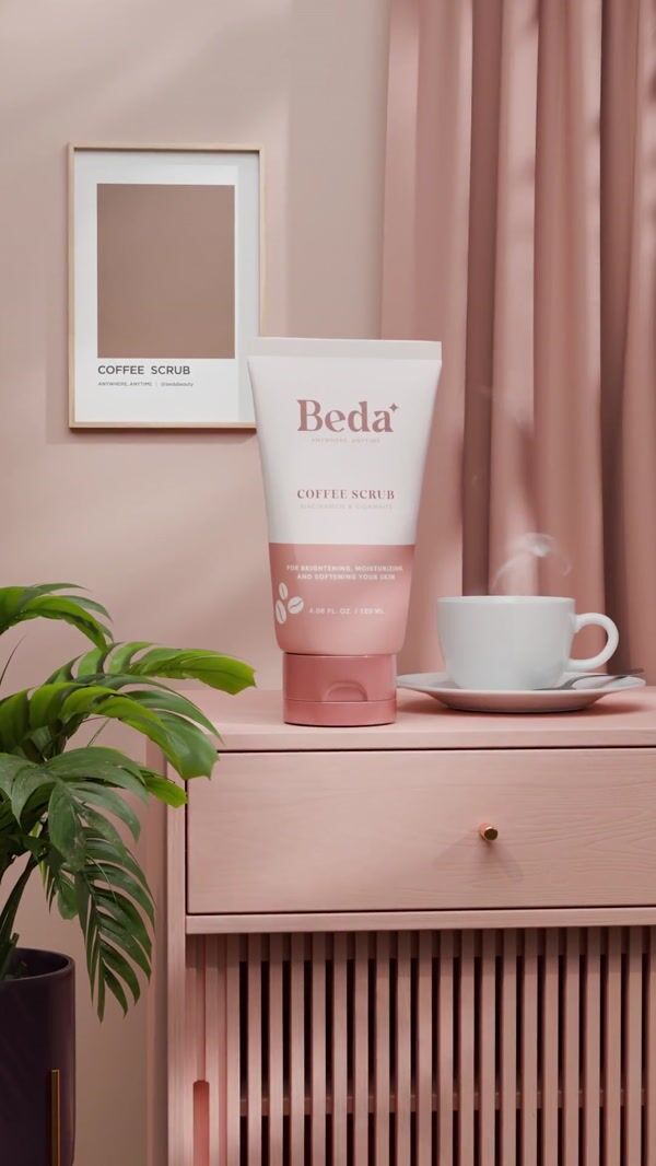 Beda Beauty Coffee Scrub 3D Animation