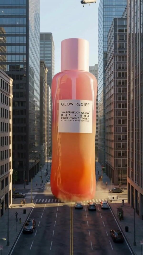 Glow Recipe Giant Bottle Walks Through City