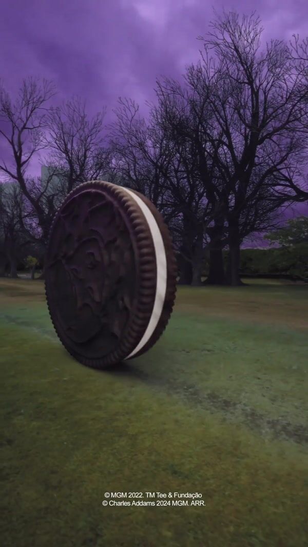 Oreo Cookie Rolls on Cracked Ground