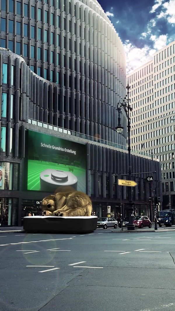 Kobold Vacuum Cleaner with Sleeping Dog