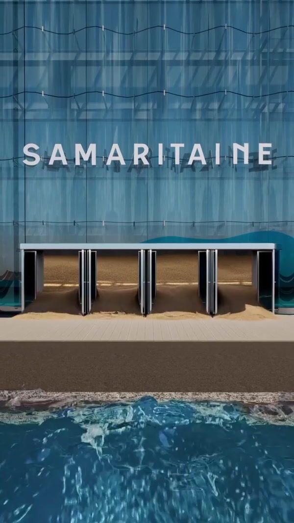 Samaritaine Storefront Transforms into Beach