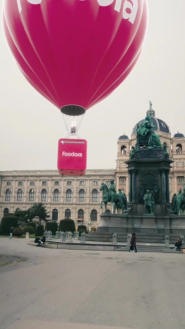 Foodora Hot Air Balloon Delivery