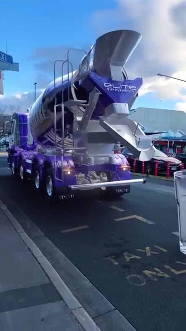 Elite Supps Mixer Truck Pours Protein Shake