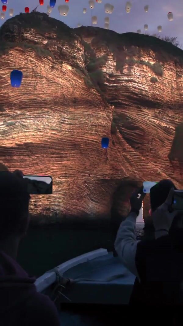 Pepsi Sky Lanterns Forming Brand's Logo