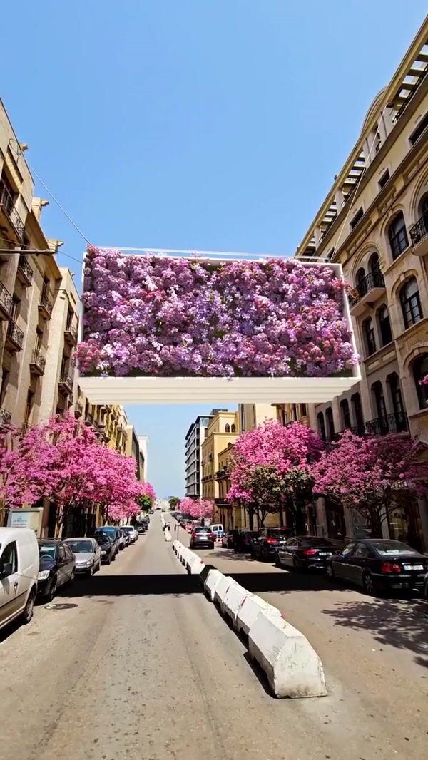 Persil Giant Bottle Blooms Above Street