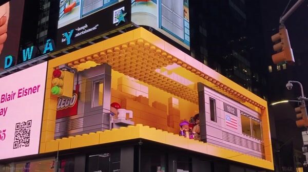 LEGO Astronaut Brings Cup Outside the Screen