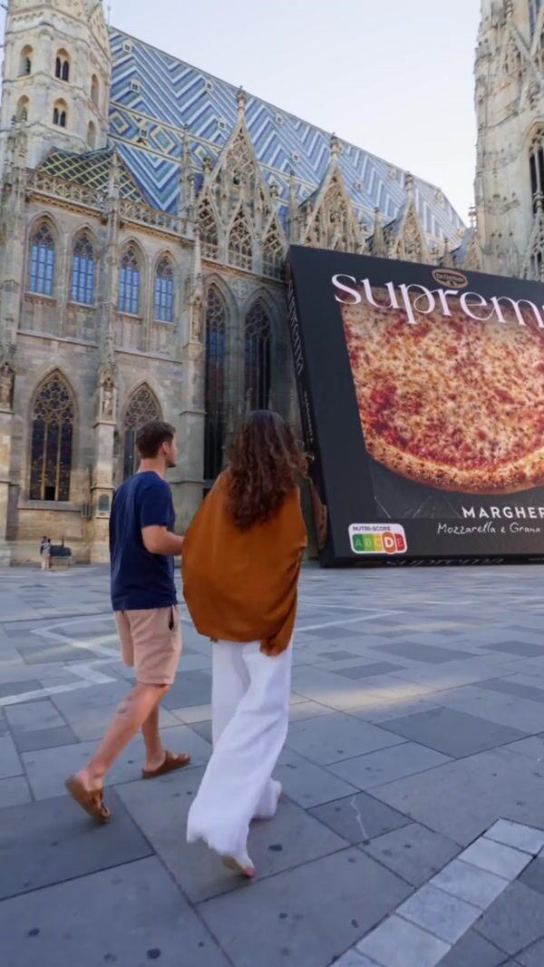 Dr. Oetker Pizza Box Leaning on the Church