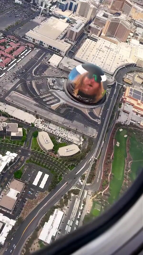 SLS Giant Golden Installation in Las Vegas Sphere