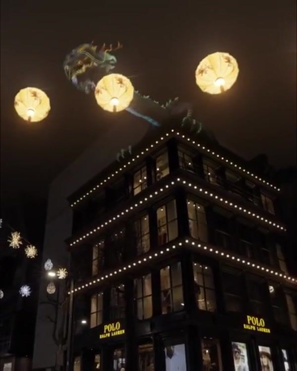 Marie Claire Dragon Atop Polo Ralph Lauren Store