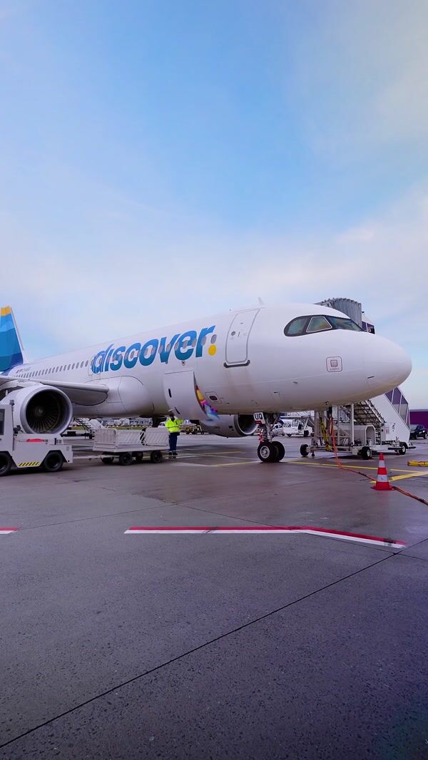 Discover Airlines Floaties Spill on Airport Tarmac