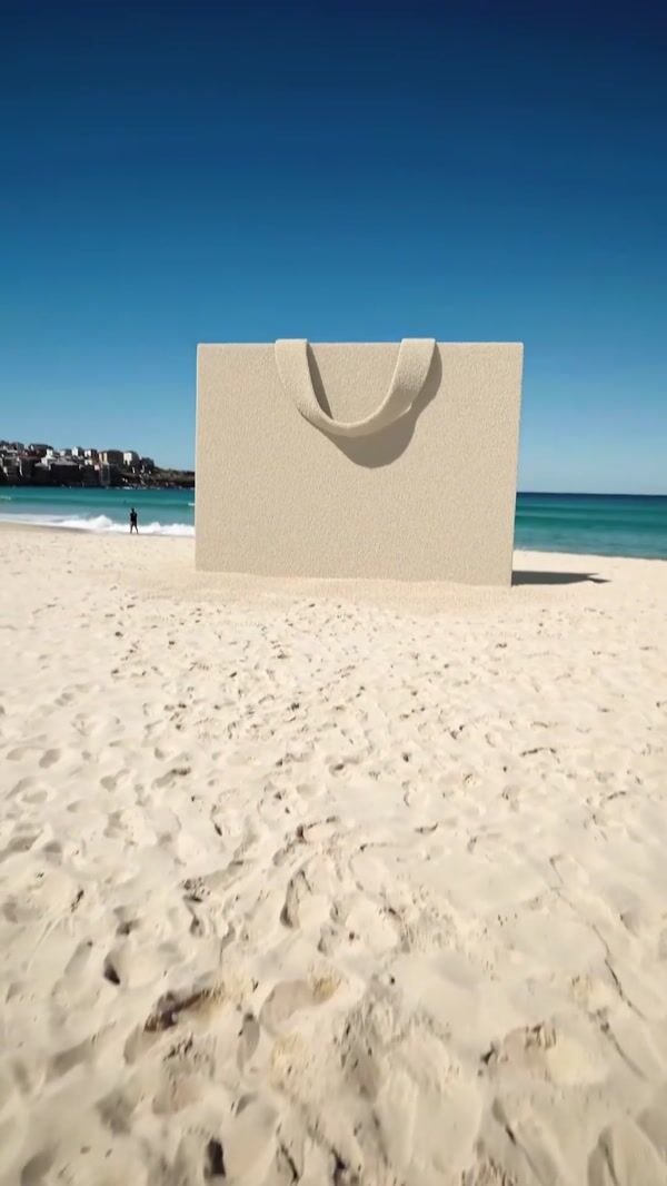 Michael Hill Giant Shopping Bag Covered in Sand