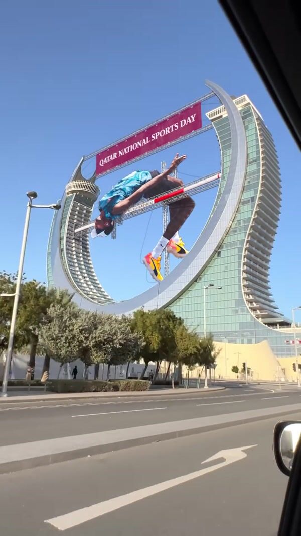 Visit Qatar Mutaz Barshim High Jump in Katara Towers