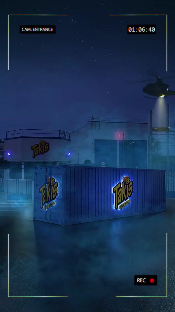Takis Helicopter Pulls Container Box