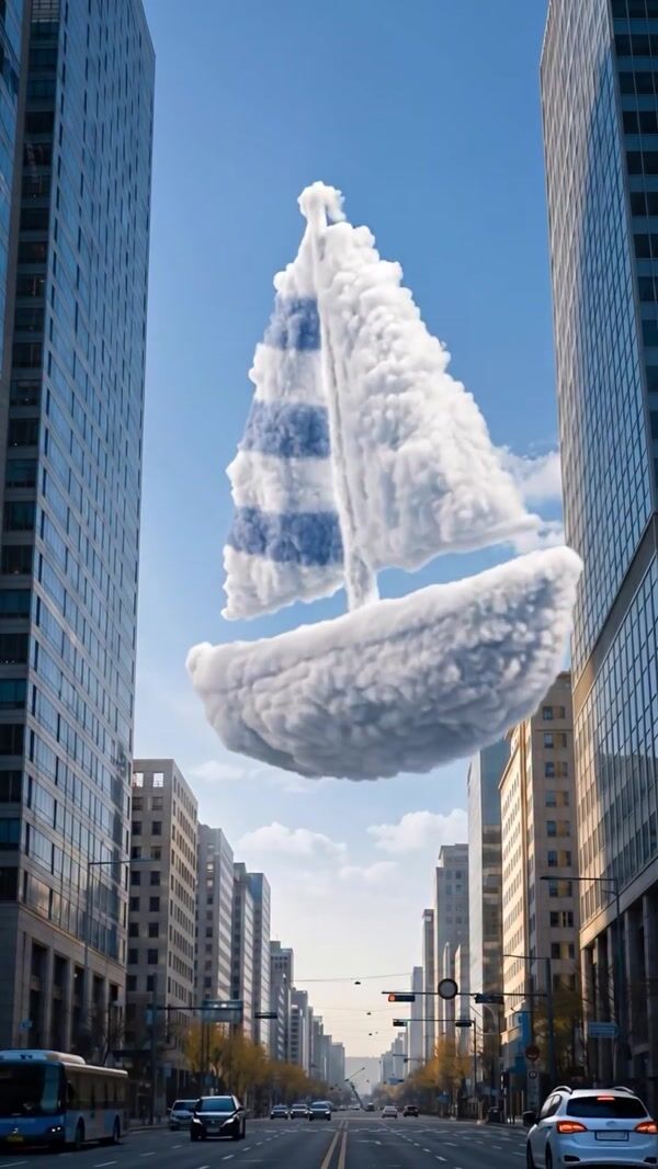 Eyesmag Cloud Sailboat Floats Across Seoul