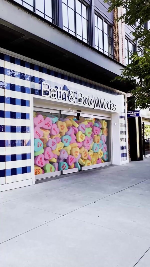 Bath & Body Works Heart Candies Overflow from Store