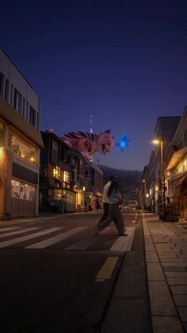 Samsung Mobile Giant Animated Tiger Activates AI