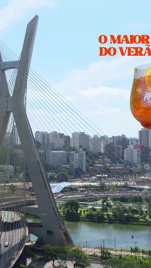 Aperol Spritz Giant Wine Glass in São Paulo