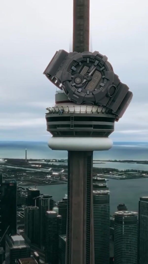 G-SHOCK CN Tower Wearing a Watch