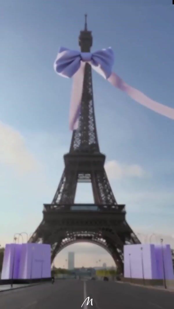 Marionnaud Lilac Bow Adorns Eiffel Tower