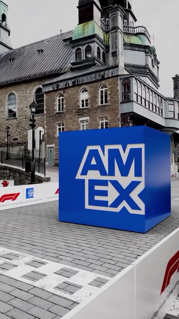 American Express Box Transforms Into F1 Car