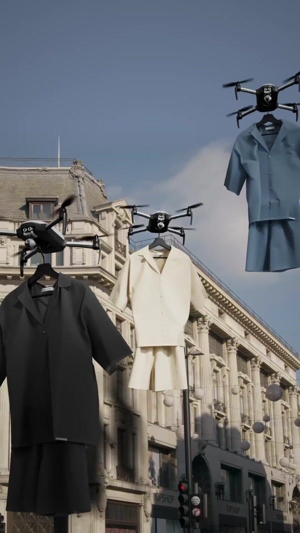MAUVAIS Two-piece Outfits Delivered by Drones