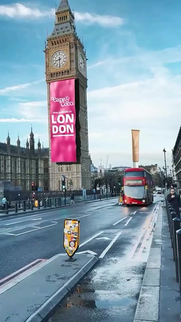 Cape&Coco Giant Banner Hangs from Big Ben