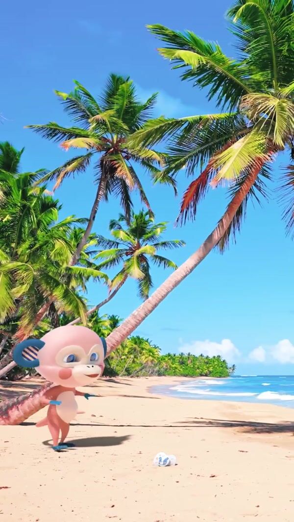 Biolane Giant Pacifier Inflates on Beach