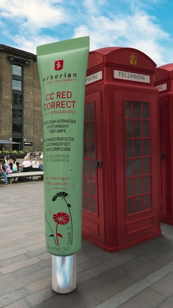 Erborian Cream Tube Topples Telephone Box