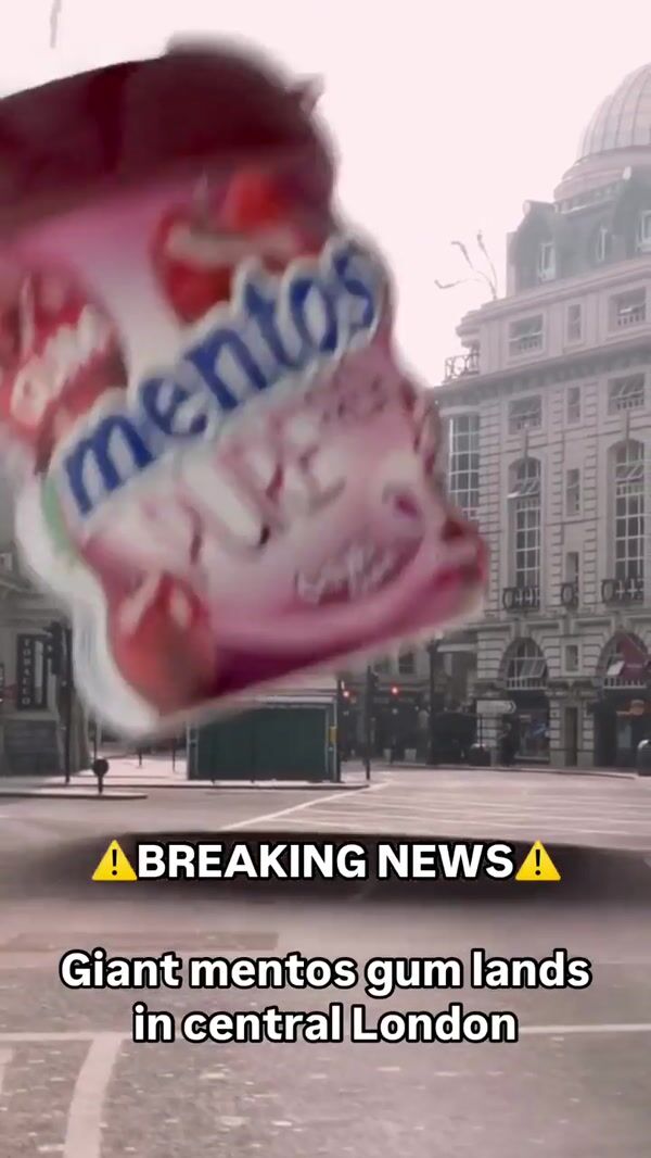 Mentos Gum Bottle Lands in London