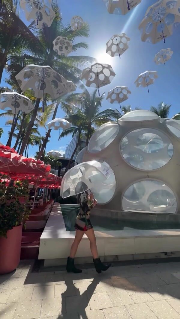 Miami Design District "Eye Dome" Floating Umbrellas