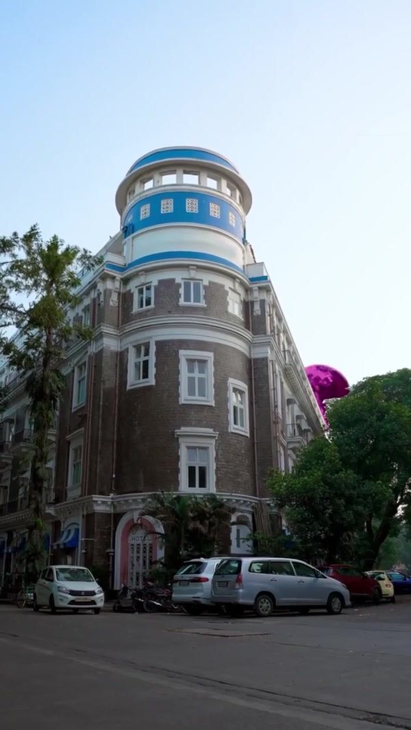 Nykaa Pink Disco Ball Rolls Above Building
