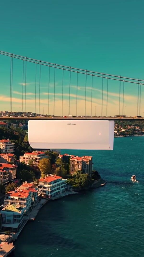 Viessmann Giant AC Unit Over Bosphorus