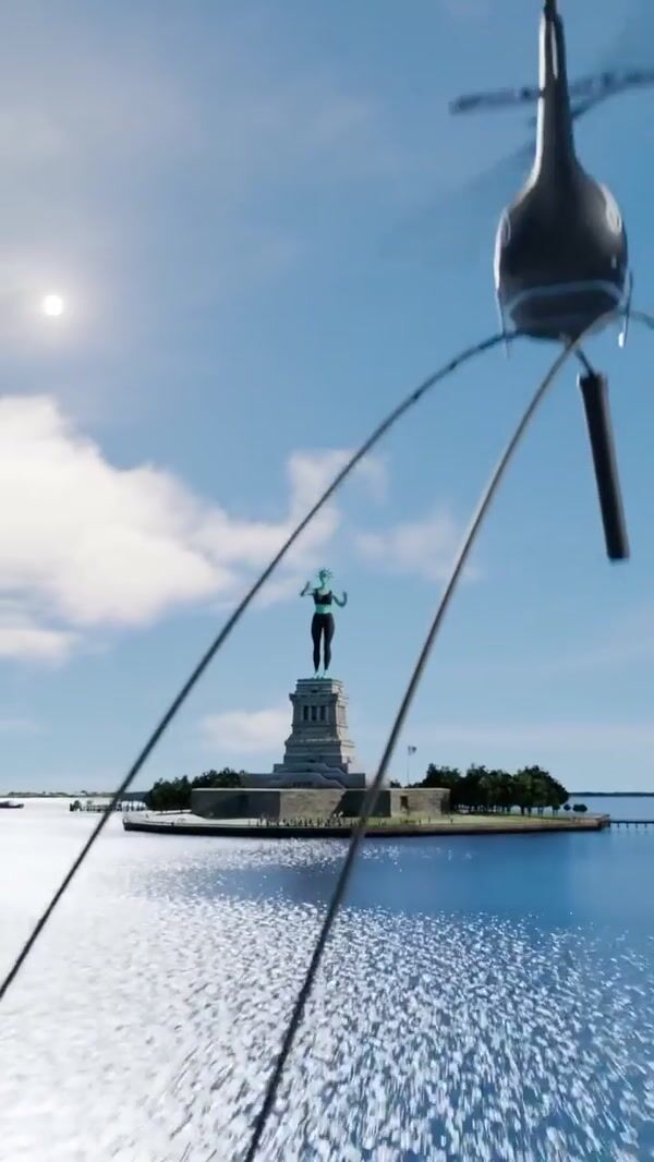 Victoria’s Secret Statue of Liberty Jumping Rope