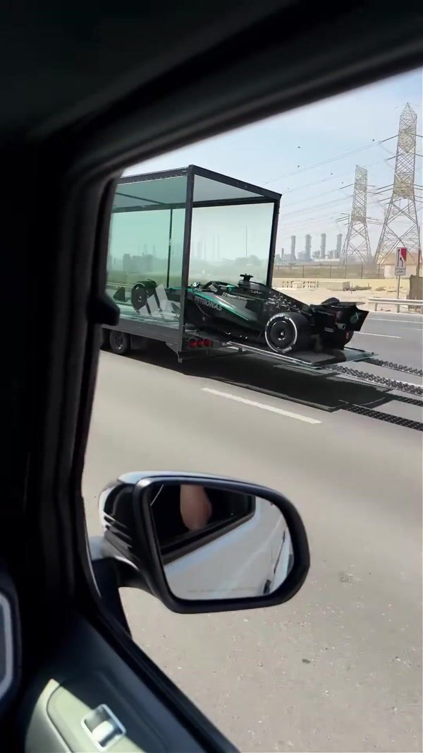 Adidas Race Car Slides Off Car Carrier