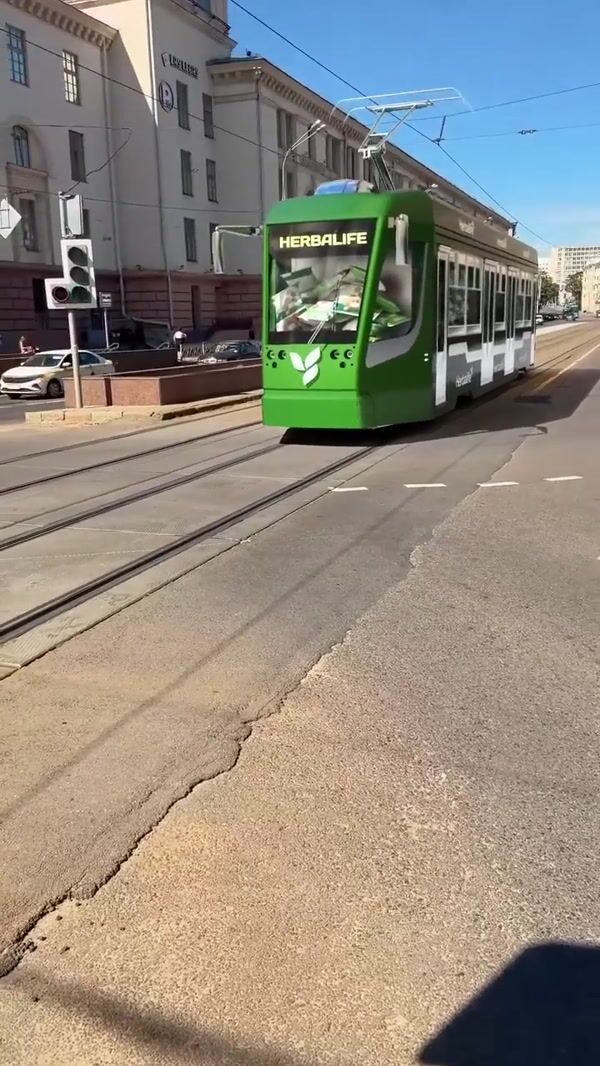 Herbalife TV Protein Chips Packages Spill From Tram