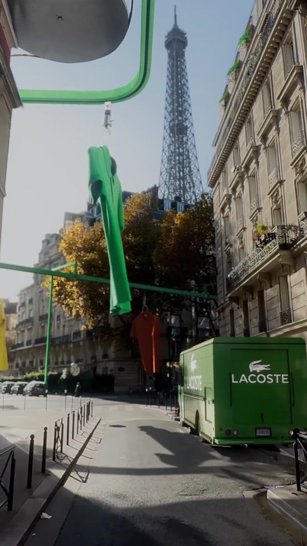 Lacoste Polo Shirts in Moving Machine in Paris