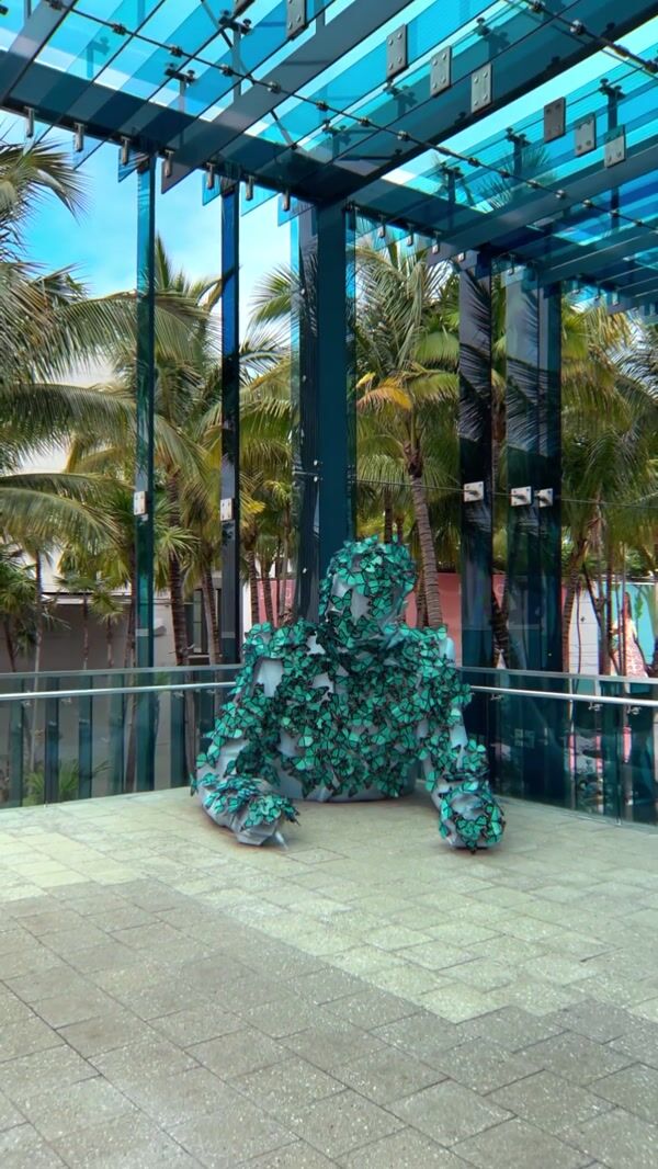 Miami Design Sculpture Covered with Butterflies