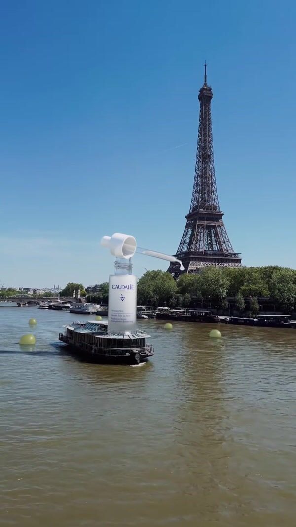 Caudalie Serum Drop Clears River in Paris