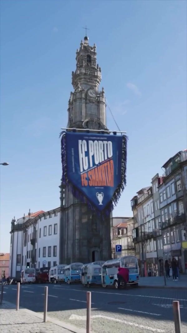 FC Porto Banner Waves at Church Tower