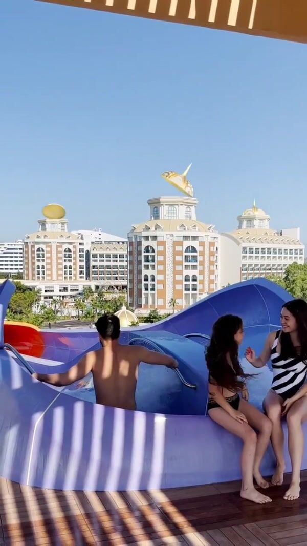 Delphin Hotels Dolphins Emerge from Building