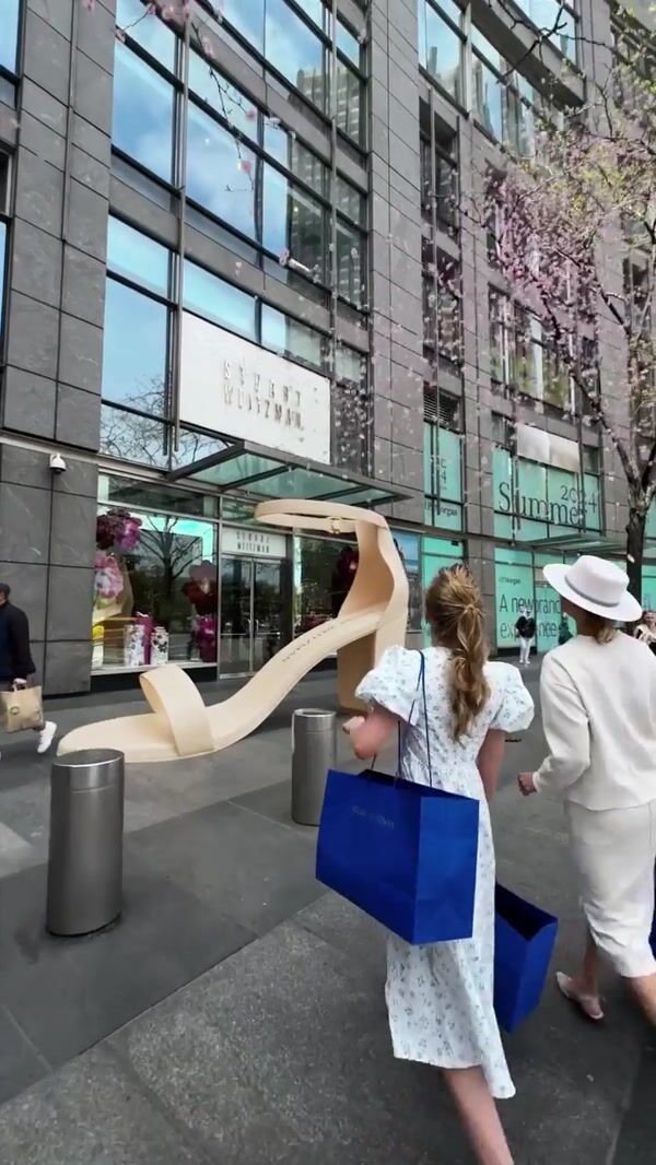 Stuart Weitzman Sandal Floral Shower in NYC