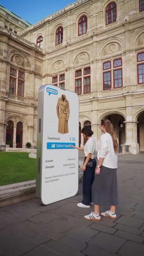 Willhaben Smartphone Transforms into Wardrobe