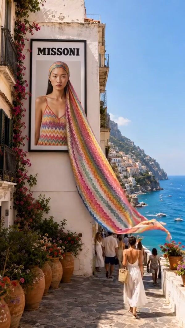 Missoni Scarf Extends Beyond Frame