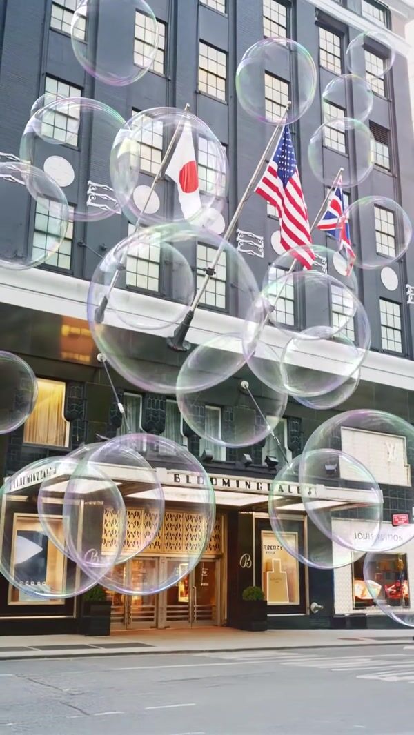 Bloomingdale’s Perfume Bottle Inside Floating Bubble