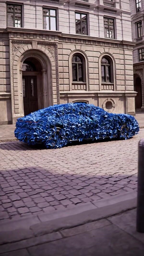 Porsche Revealed by Blue Butterflies