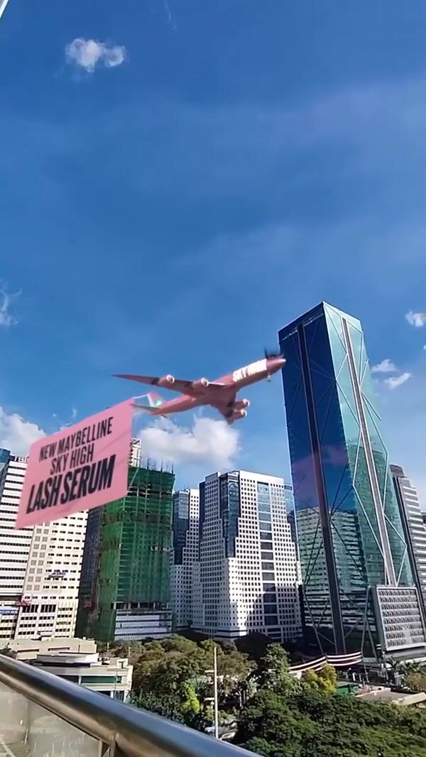 Maybelline Pink Airplane with Banner in Philippines